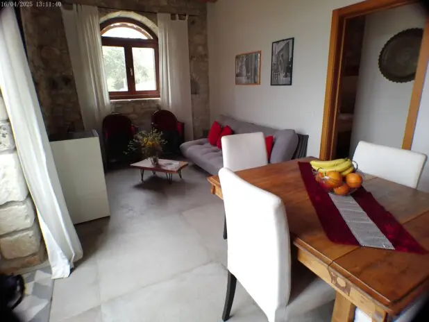 Grundriss der Casa Ulivo mit Wohnbereich, Schlafzimmer und Bad